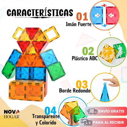 MagnaBuild™ Juego Magnético de Construcción Didáctica