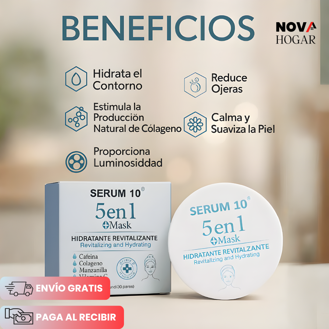 Serum 10® Pack X60 Parches Hidratantes y Revitalizantes 5 en 1