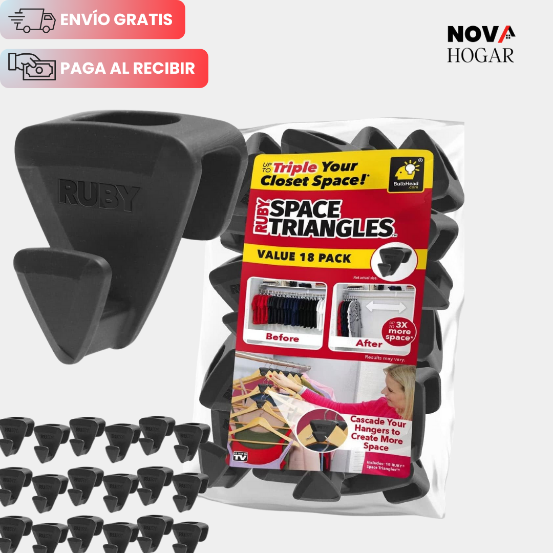 AhorraPack x12 ClosetGenius™ Conector de Ganchos Ahorrador de Espacio