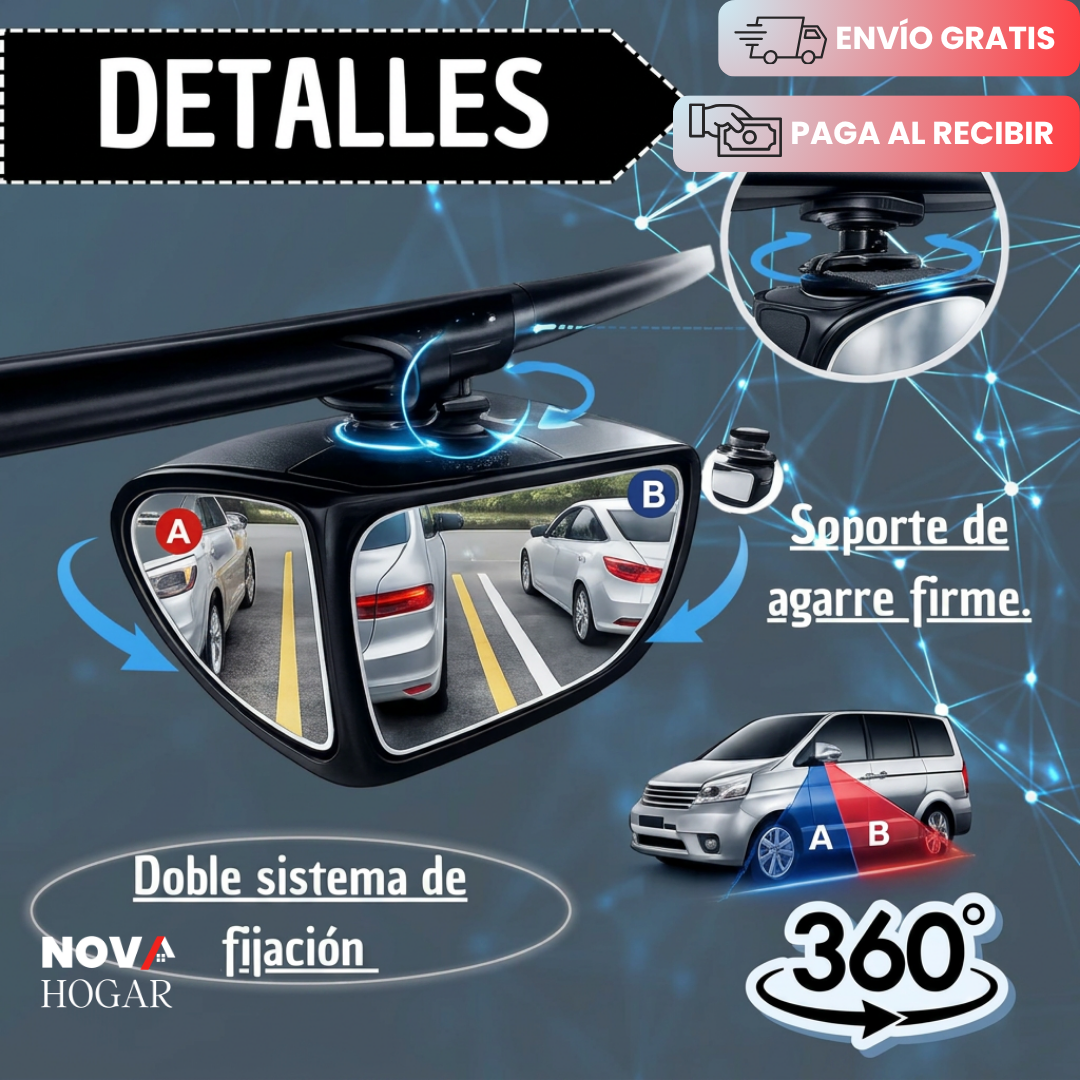 SafeView 360™ Set x2 Espejo Auxiliar De Visión Amplia