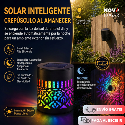 2x1 MandalaGlow™ Proyector Solar de Pared