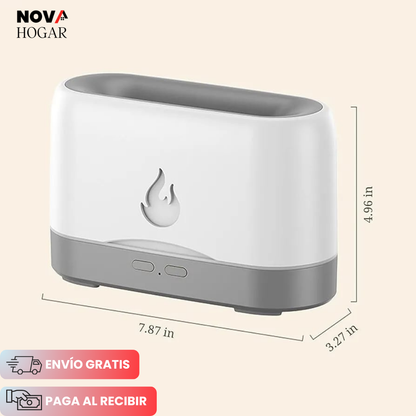 SereneFlame™ Humidificador con Efecto de Llama Realista