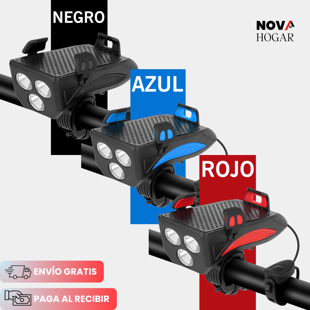 LumiRide™ Faro Recargable Multifunción
