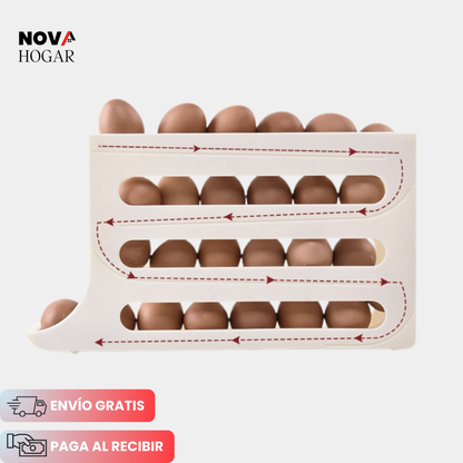 EggFlow MAX™ Organizador y Dispensador de Huevos Automático (Grande)