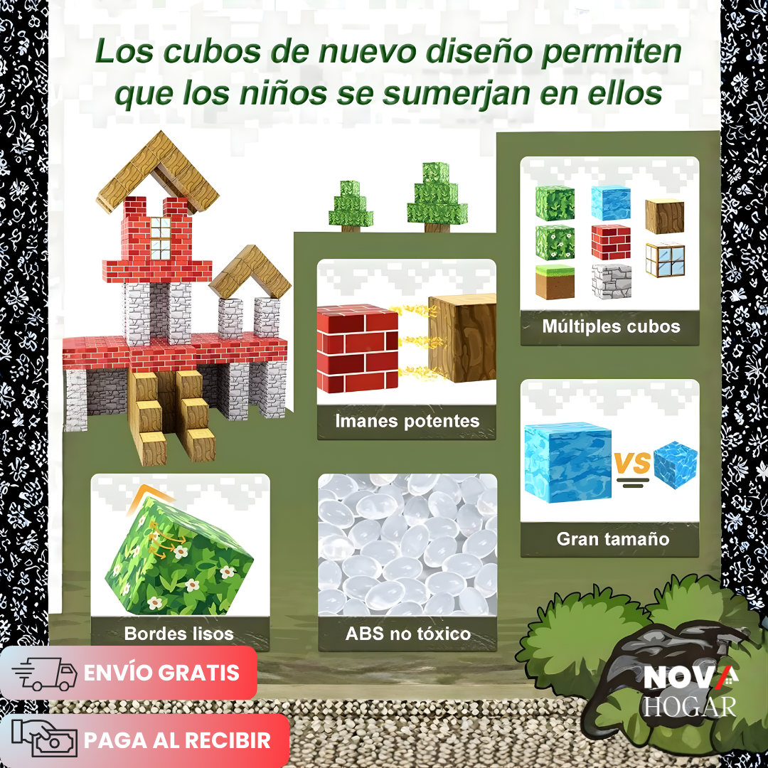 MagneCraft™ Set de 88 Cubos Magnéticos de Construcción