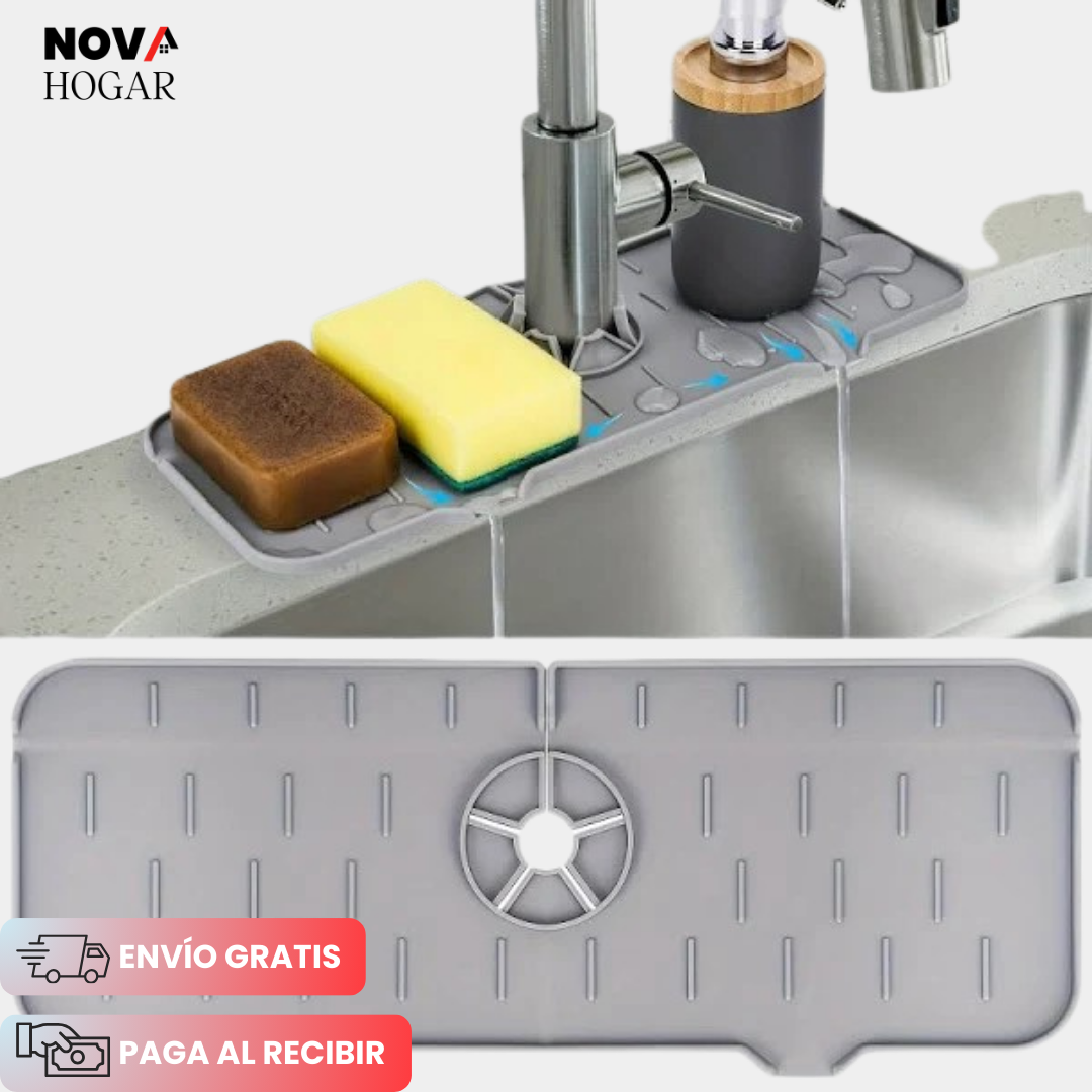 AquaBarrier™ Tapete de Silicona para Grifo Escurrido Rápido