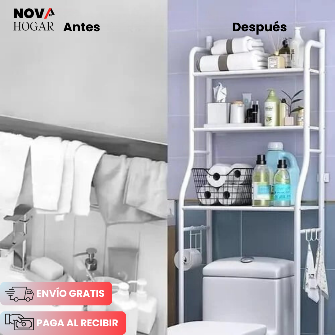 ComfortStack™ Organizador Vertical para Baño 3 Niveles