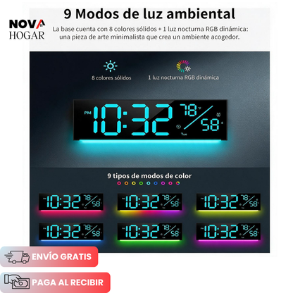 SmarTime™ Reloj Digital de Pared de Gran Tamaño
