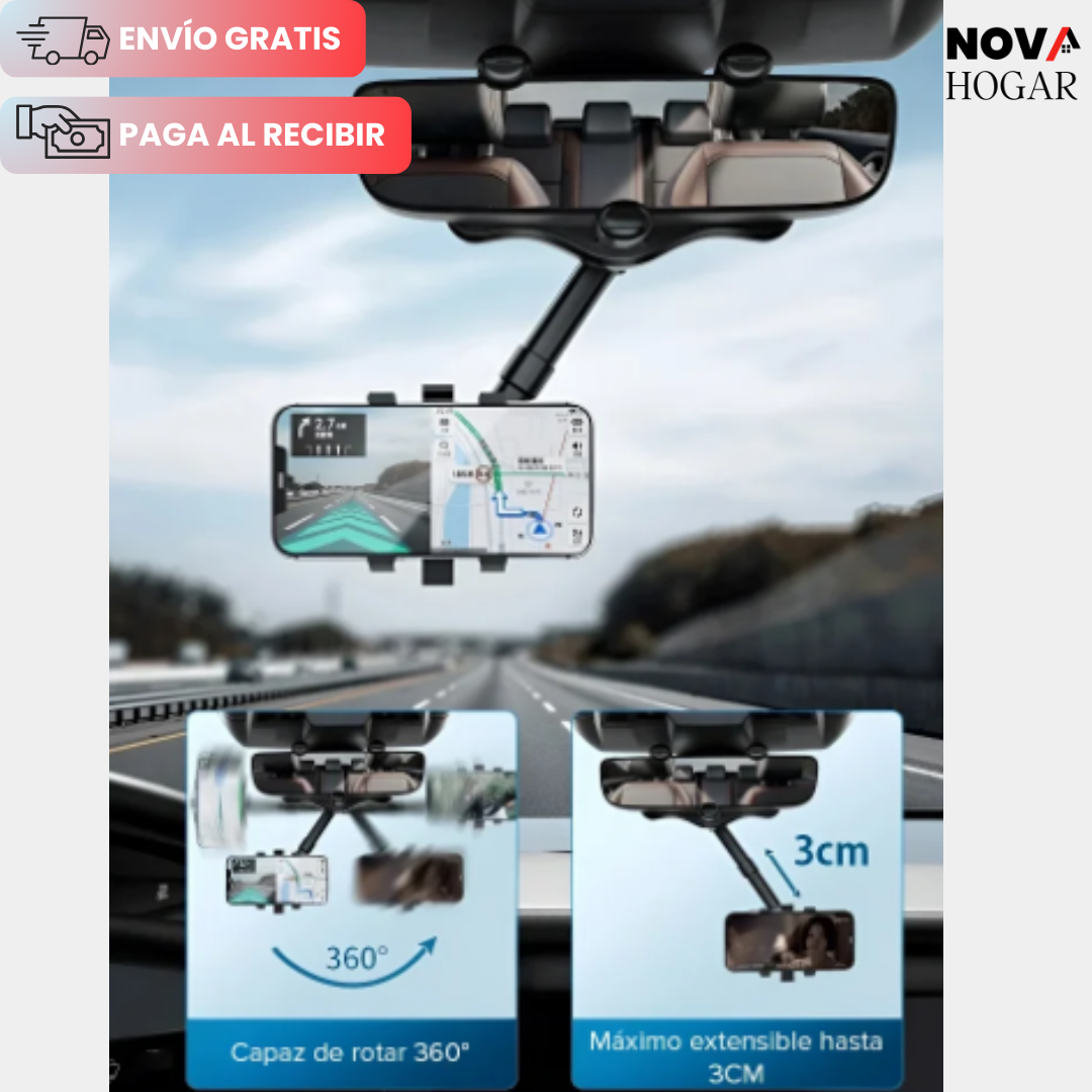 EasyView™ Soporte Celular 360° para Espejo Retrovisor