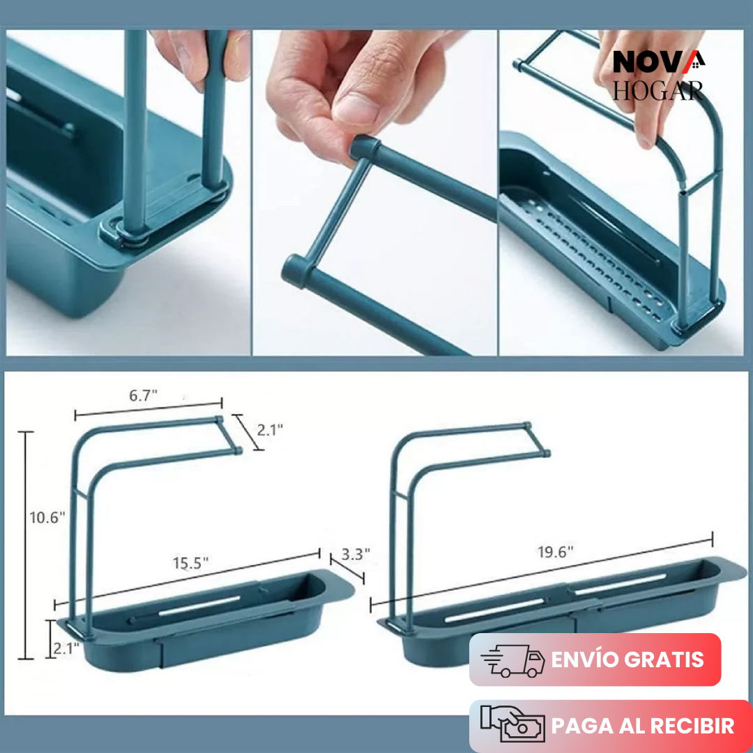 FlexiDry™ Soporte Escurridor Extensible para Lavaplatos