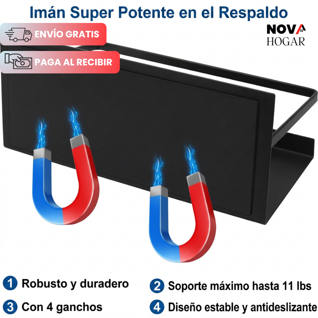 MagneRack™ Set x4 Estantes Magnéticos para Refrigerador
