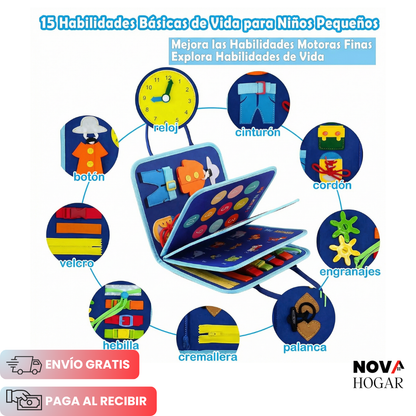 ActiveBook™ Libro Sensorial Montessori para Niños