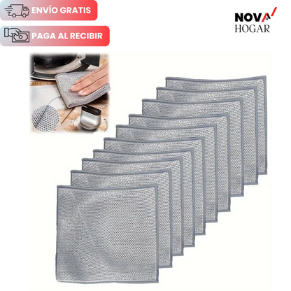 AhorraPack x5 StainlessPro™ Trapos Mágicos de Alambre Antirayones