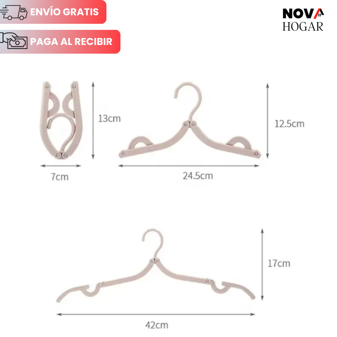 x5 SmartFold™ Gancho Plegable para Tender Ropa Sin Caídas