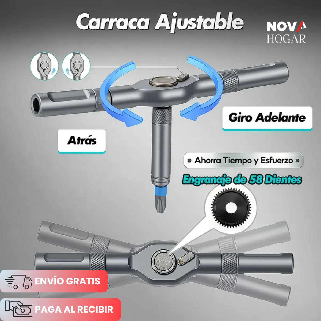 IronDrive™ Kit Destornillador Profesional De Trinquete