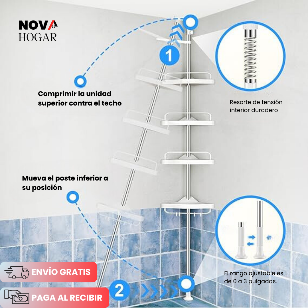 SpaceSaver™ Práctico Organizador Esquinero de Fácil Instalación