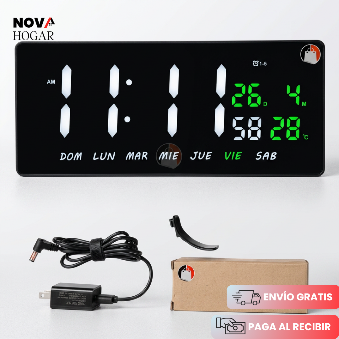 SmarTime™ Reloj Digital de Pared de Gran Tamaño