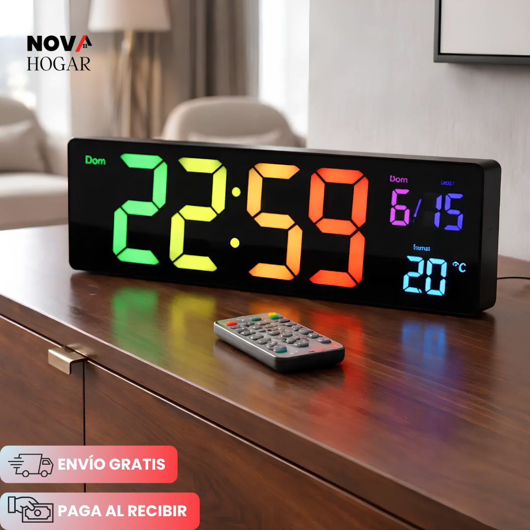 SmarTime™ Reloj Digital de Pared de Gran Tamaño