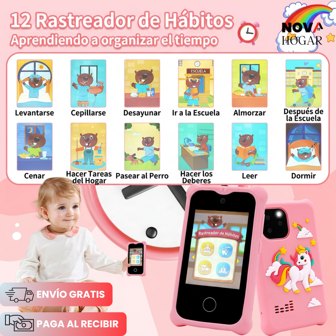 KidPhone™ Celular Educativo con Cámara Dual para Niños