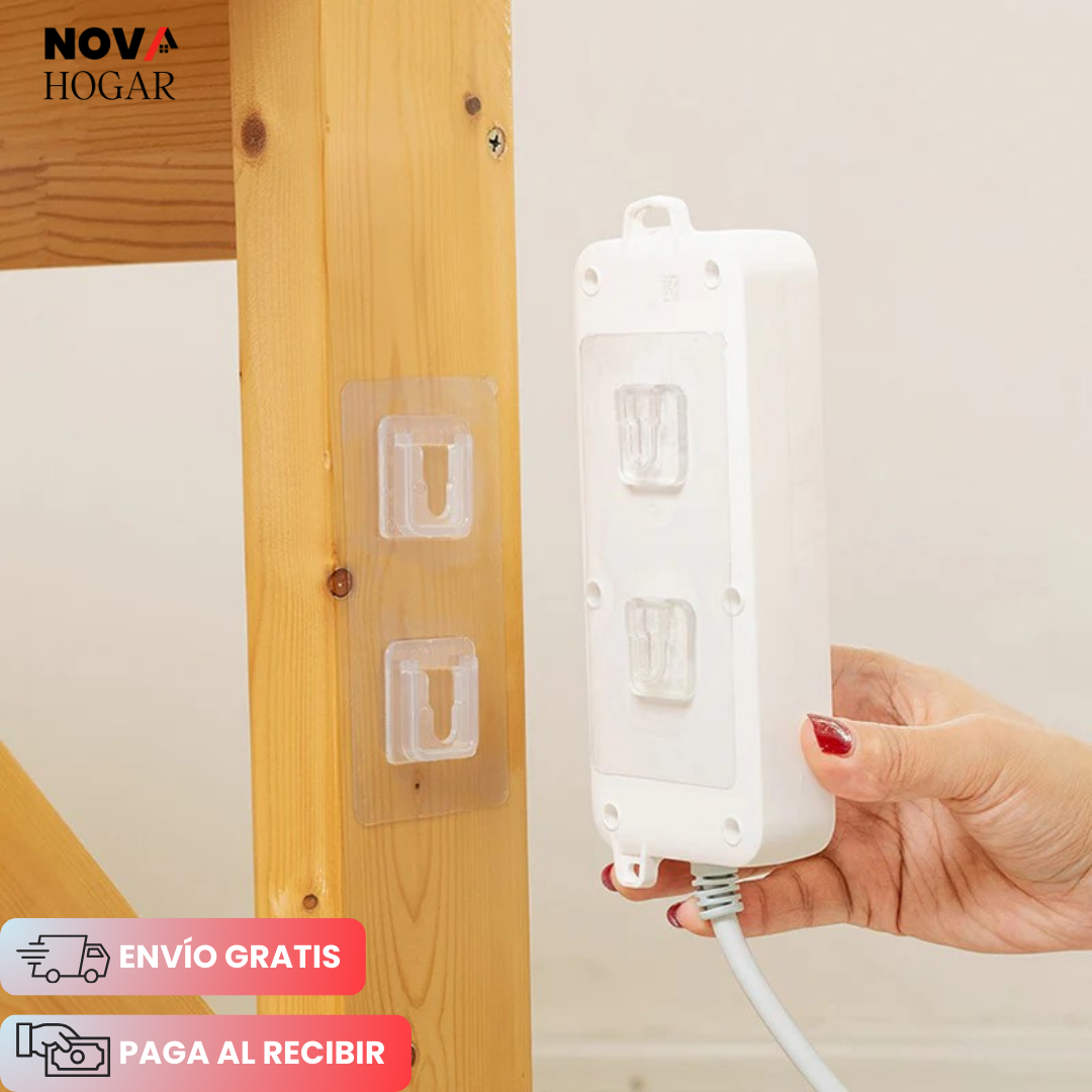 Pack x4 InvisibleStick™ Soporte Adhesivo Desmontable y Resistente