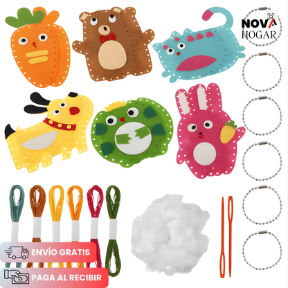 StitchBuddy™ Kit De Costura para 6 Peluches de Fieltro