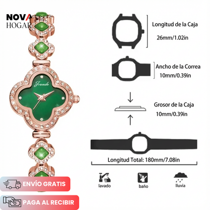 EmeraLuxe™ Reloj con Joyas de Alta Gama