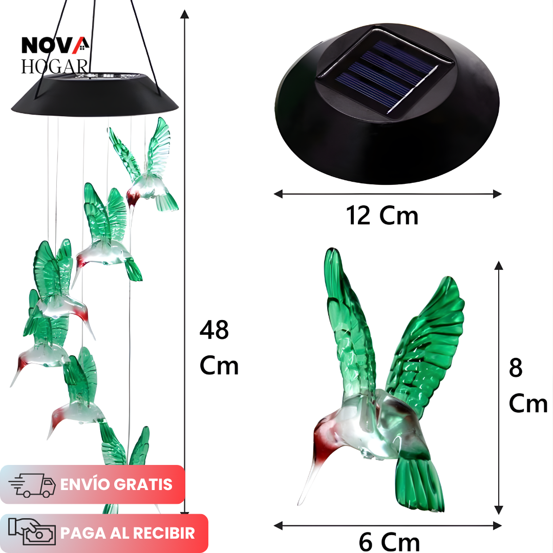 2x1 GlowHaven™ Campanilla Solar de Jardín