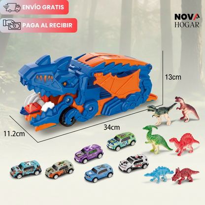 Tracksaurus™ Camión Dinosaurio Con Pista + Carritos y Dinosaurios