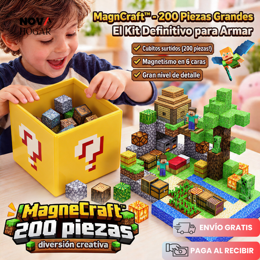MagneCraft™ Set X200 Cubos Magnéticos de Construcción
