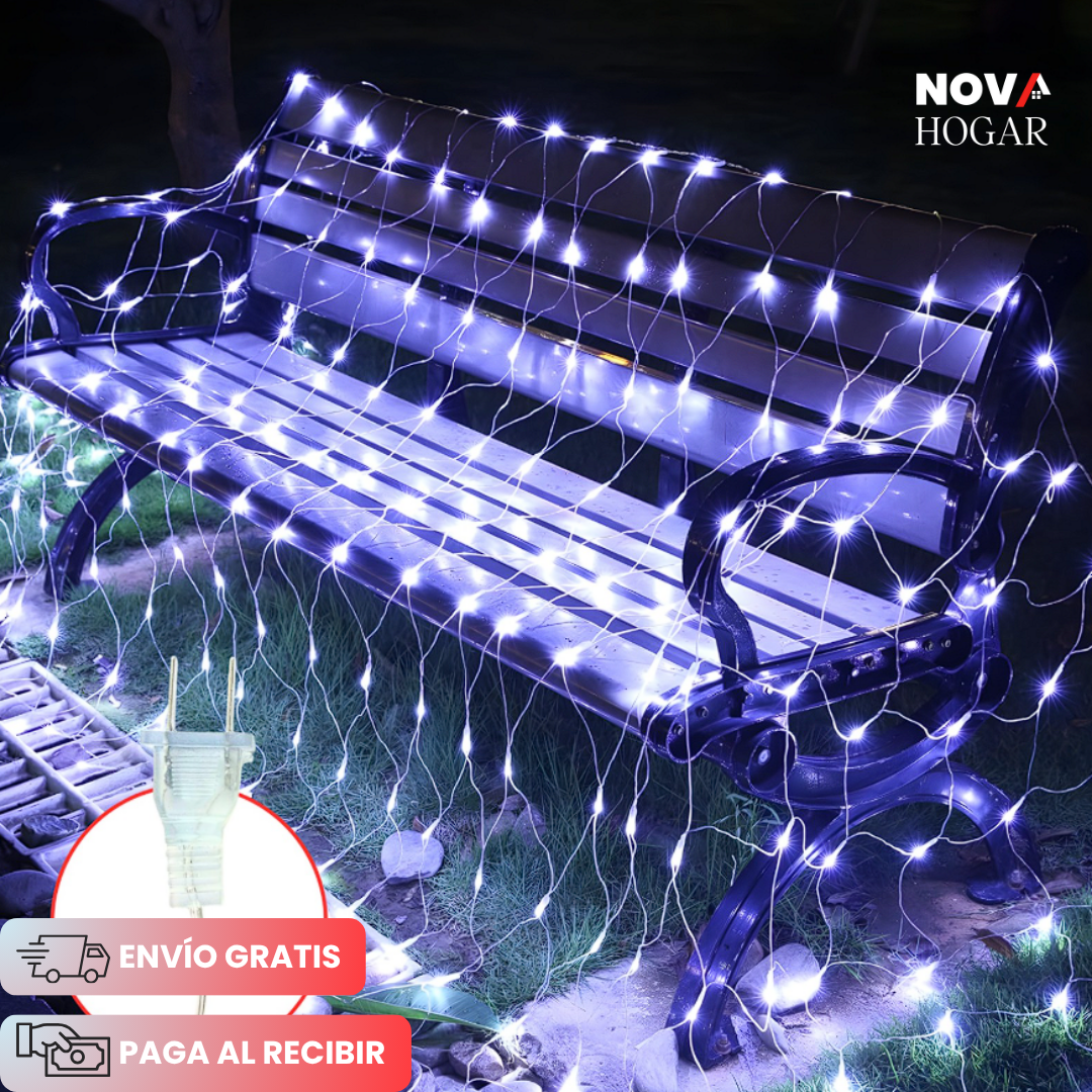 FestiveNet™ Malla de 100 Luces Navideñas para Exterior