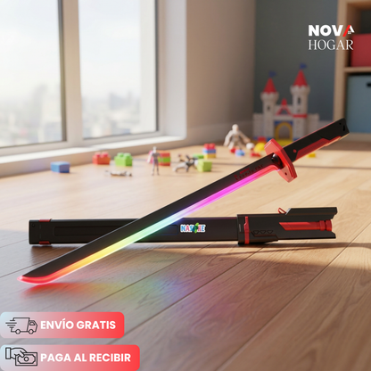 MythicStrike™ Espada De Luz Con Chispas y Humo