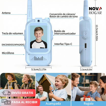 KidConnect™ Video Walkie Talkies para Niños