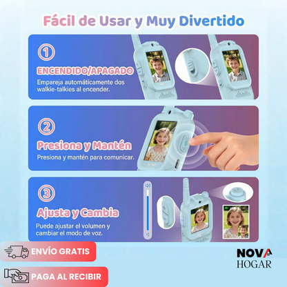 KidConnect™ Video Walkie Talkies para Niños