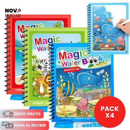 Pack x4 WaterBook™ Libro Mágico Reutilizable