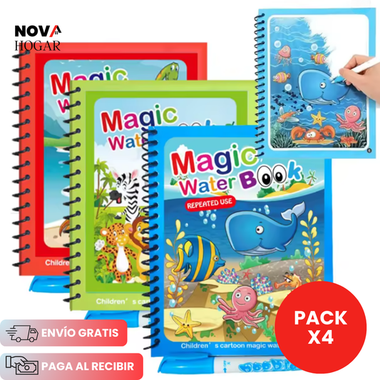 Pack x4 WaterBook™ Libro Mágico Reutilizable