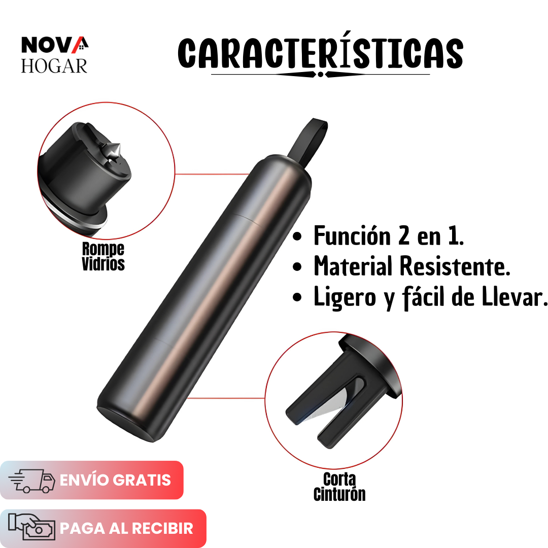 SafetyMaster™ Herramienta 2 en 1 para Emergencia Vehicular