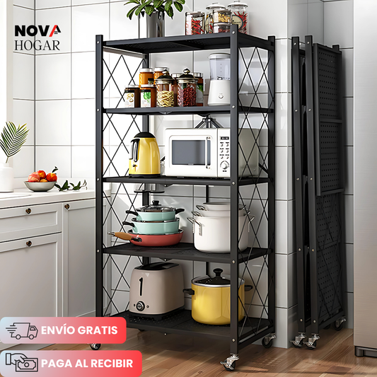 RackShift™ Estante Metálico Plegable de 5 Niveles