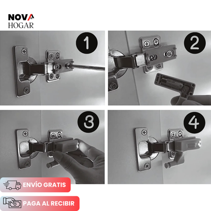 Pack x6 LightLatch™ Luz Automática para Bisagras