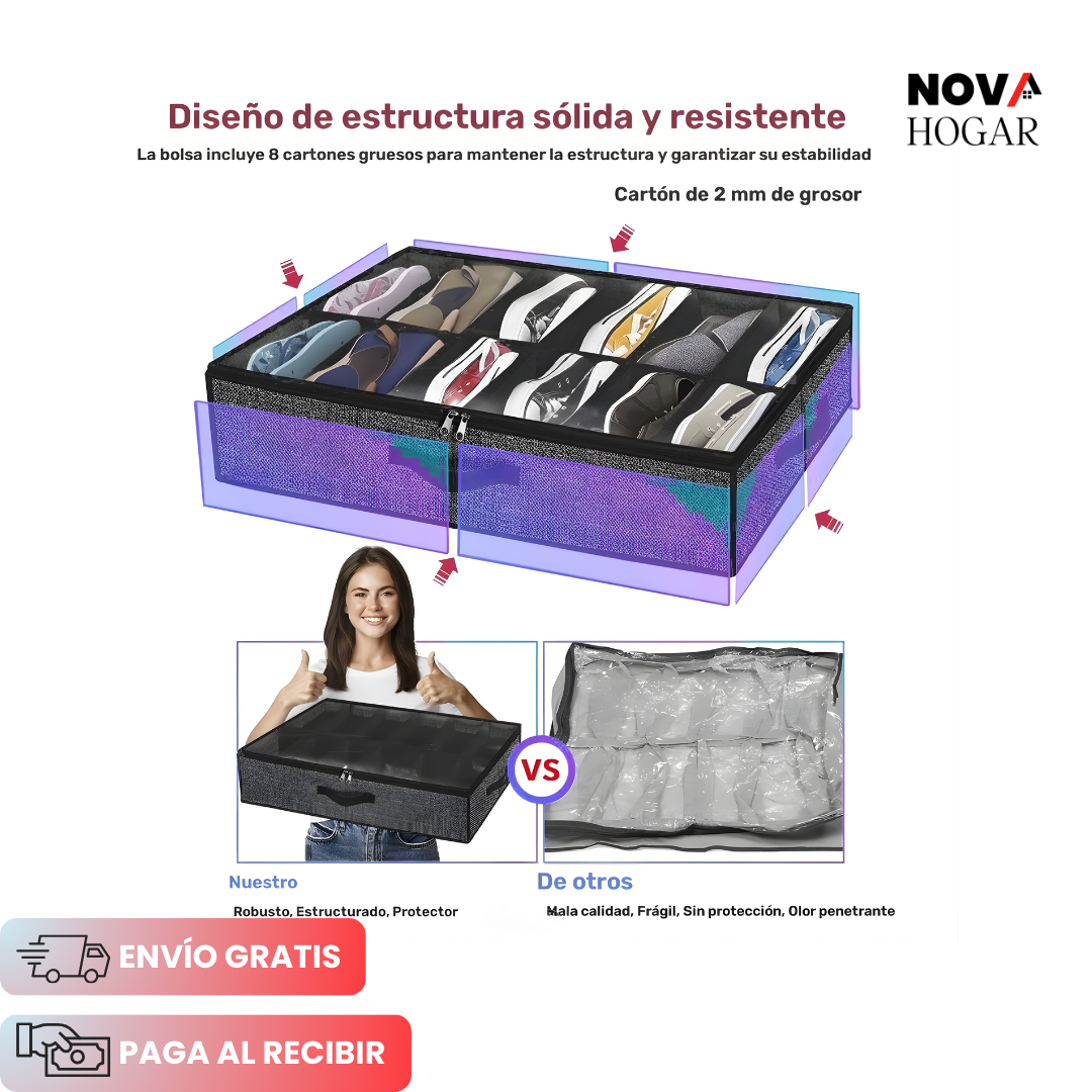 ShoeStow™ Zapatero Organizador Bajo la Cama