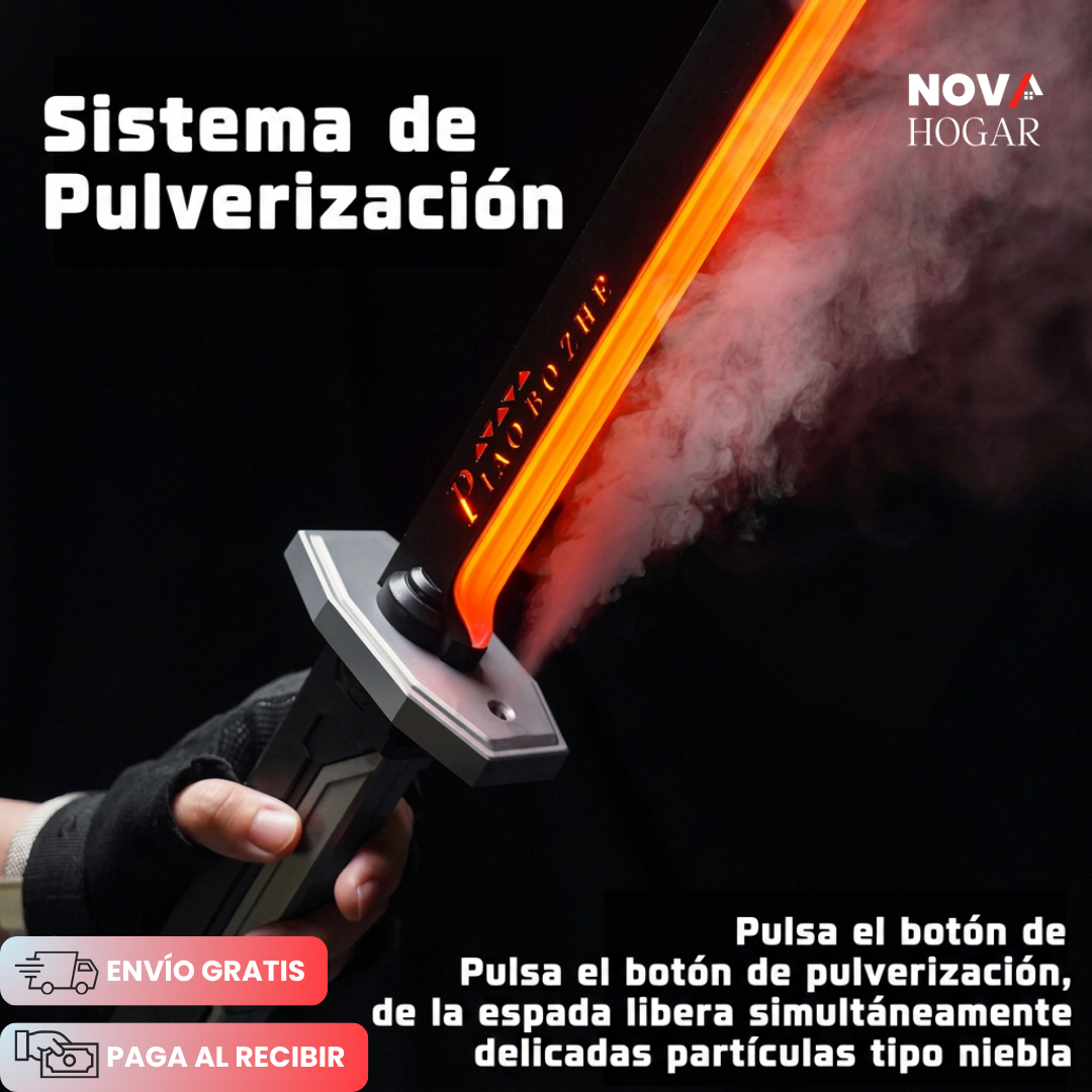 MythicStrike™ Espada De Luz Con Chispas y Humo