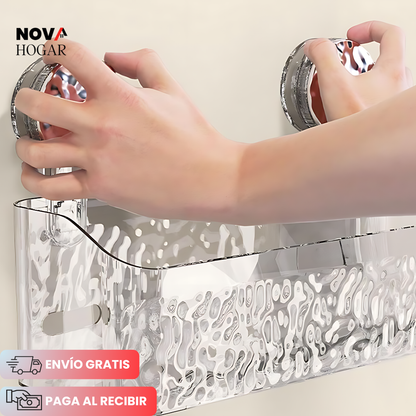 ClearWave™ Organizador de Baño con Ventosa