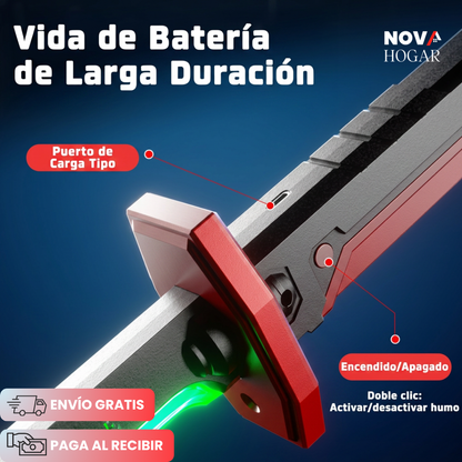 MythicStrike™ Espada De Luz Con Chispas y Humo