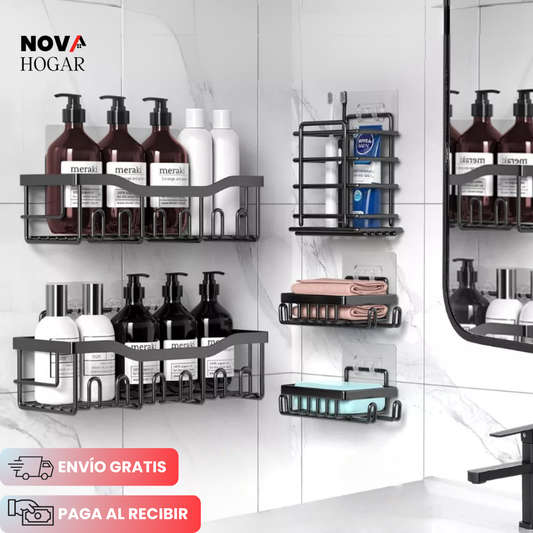 BathRack™ Pack x5 Organizador de Baño Premium