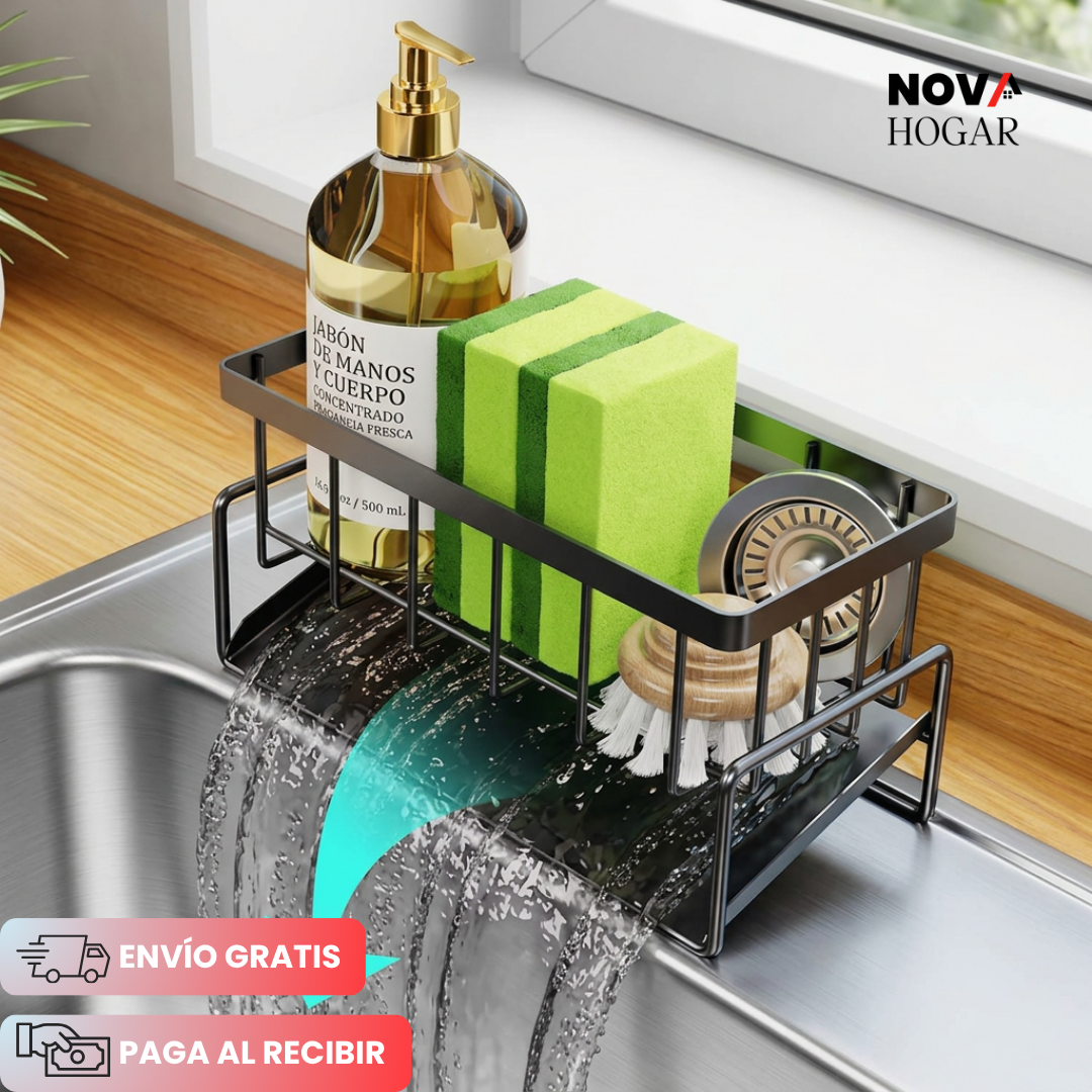 DrySink™ Organizador de Esponjas Con Drenaje Automático