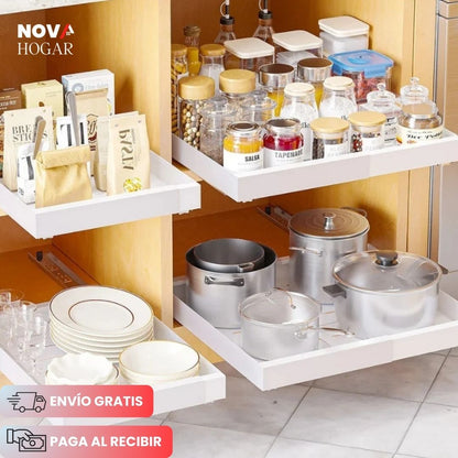 SleekStore™ Organizador Deslizable para Cajón de Cocina