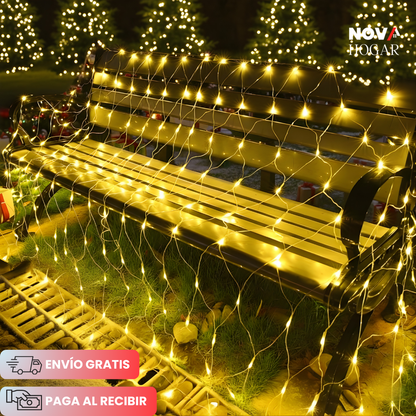 FestiveNet™ Malla de 100 Luces Navideñas para Exterior