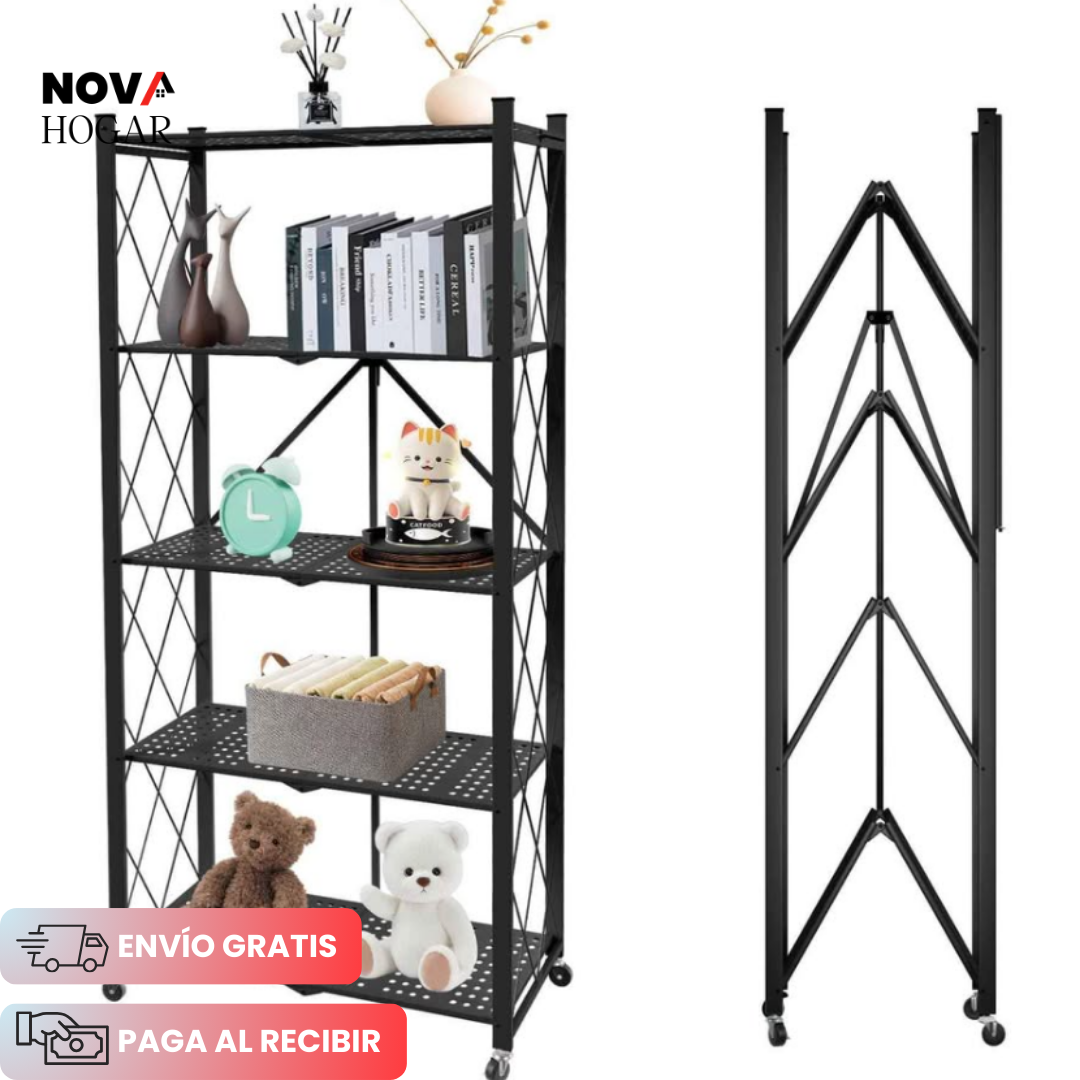 RackShift™ Estante Metálico Plegable de 5 Niveles