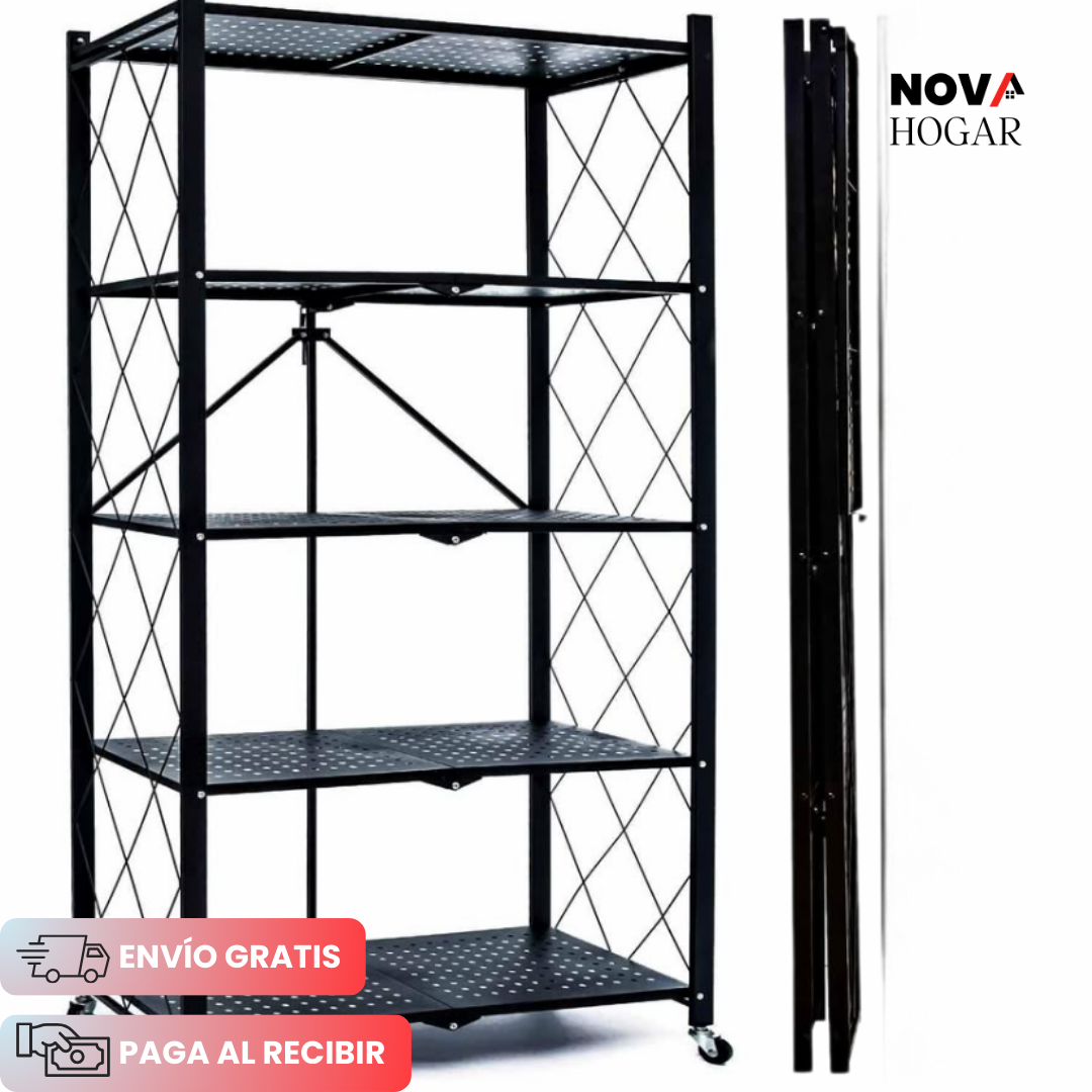 RackShift™ Estante Metálico Plegable de 5 Niveles