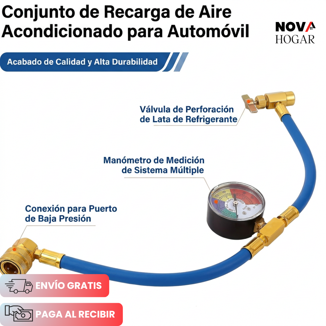 AC-RechargeRig™ Kit De Recarga de Gas para Coche