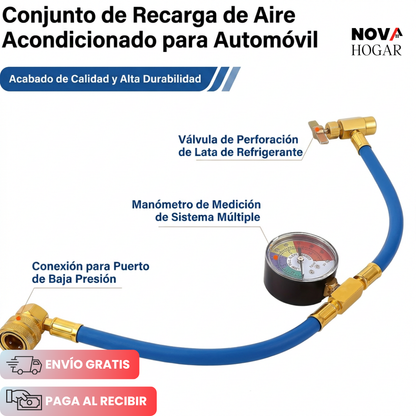 AC-RechargeRig™ Kit De Recarga de Gas para Coche